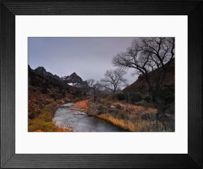 Framed Print : Virgin River Zion national Park in south western United States