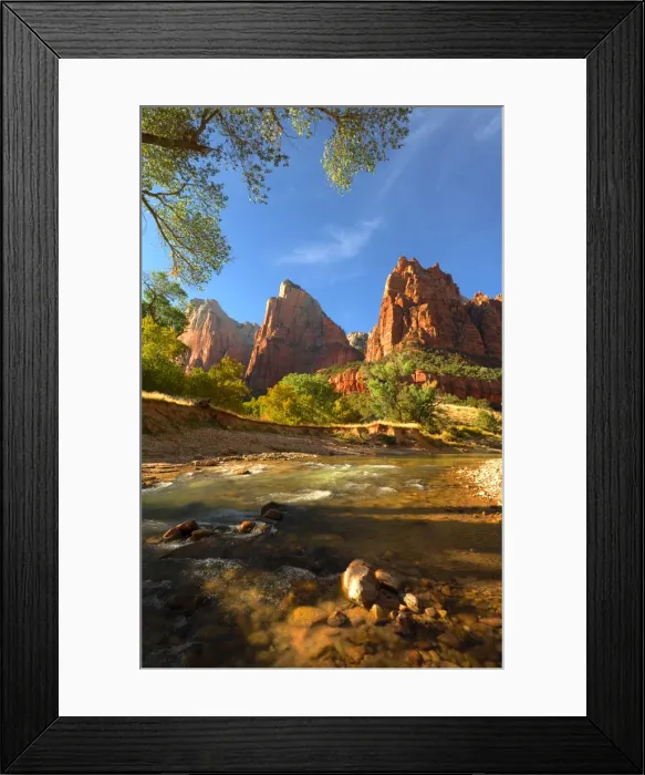 Framed Print : Virgin River Zion national Park in south western United States