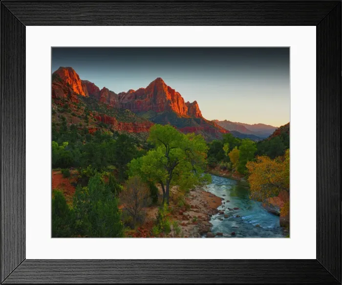 Framed Print : Zion national Park in south western United States