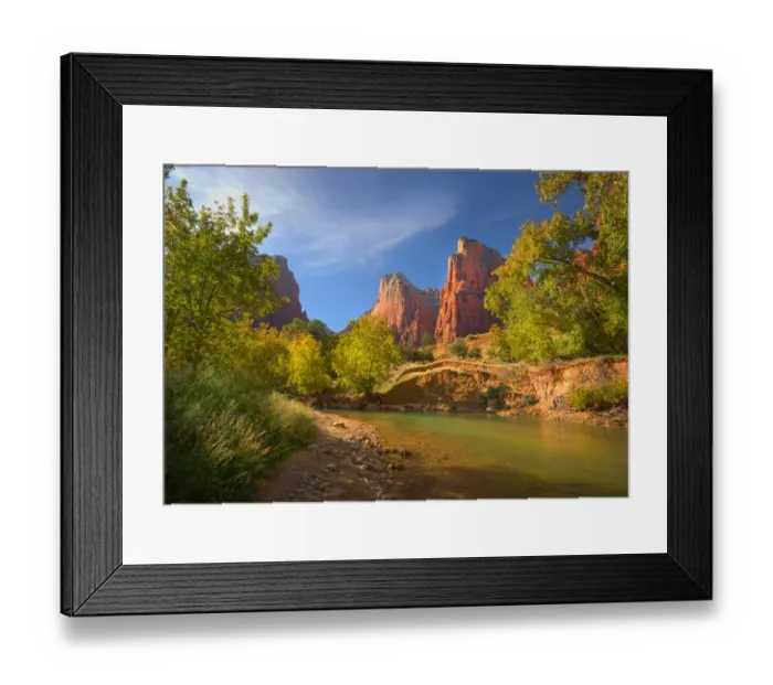 Framed Print : Virgin River Zion national Park in south western United States