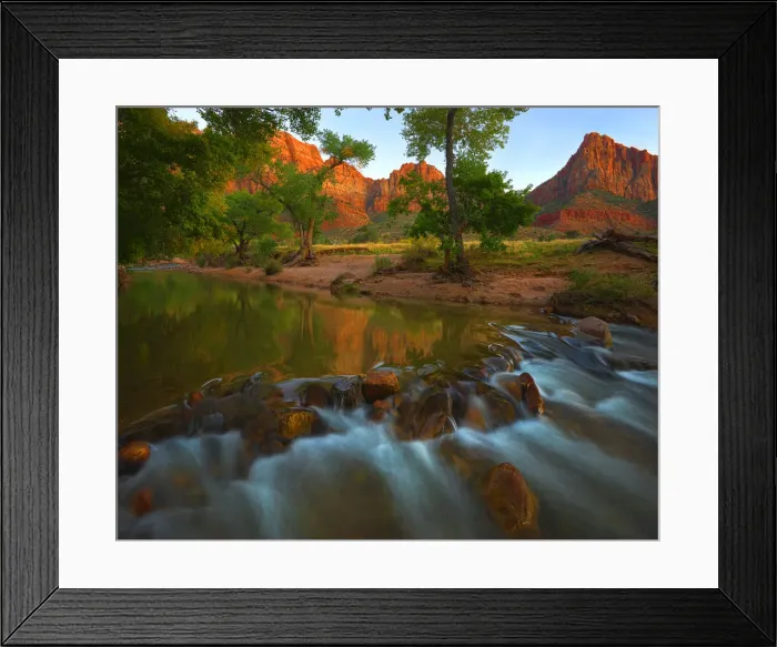 Framed Print : Virgin River Zion national Park in south western United States