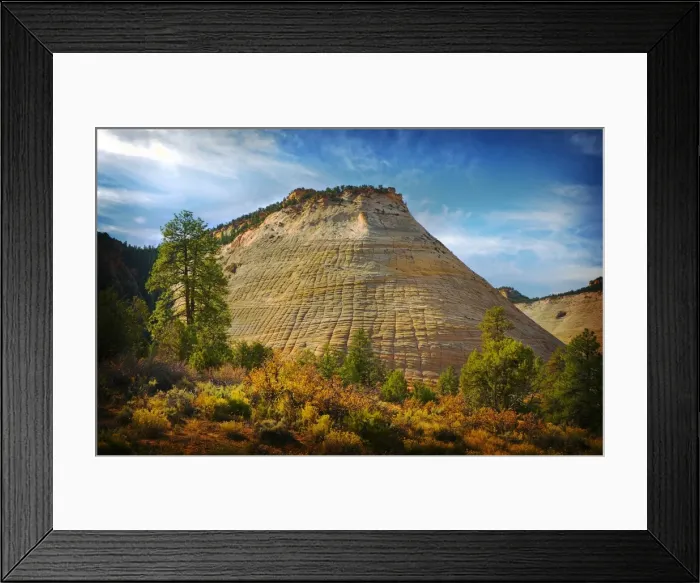 Framed Print : Chequerboard Mesa Zion national Park in south western United States Framed Print : Chequerboard Mesa Zion national Park in south western United States