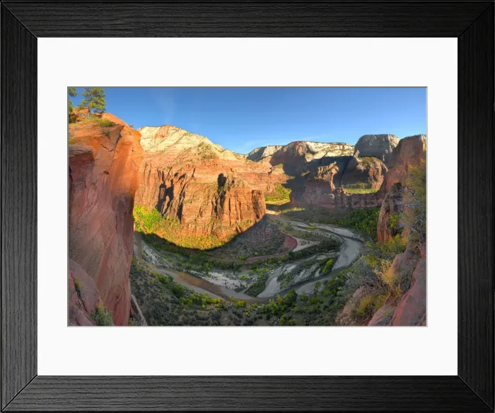 Framed Print : Scouts lookout Zion national Park in south western United States