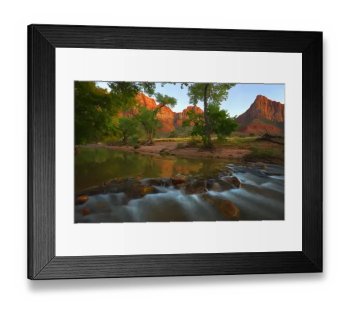 Framed Print : Virgin River Zion national Park in south western United States Framed Print : Virgin River Zion national Park in south western United States