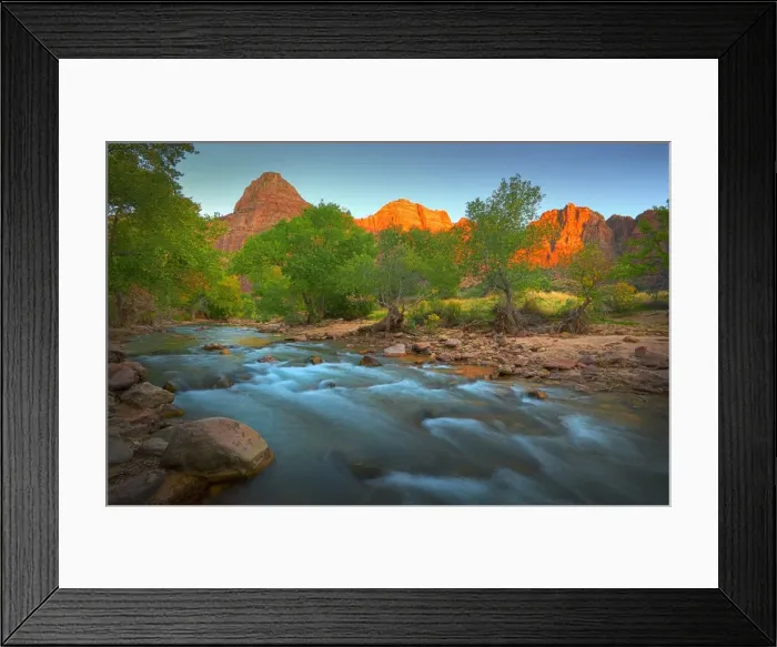 Framed Print : Virgin River Zion national Park in south western United States Framed Print : Virgin River Zion national Park in south western United States