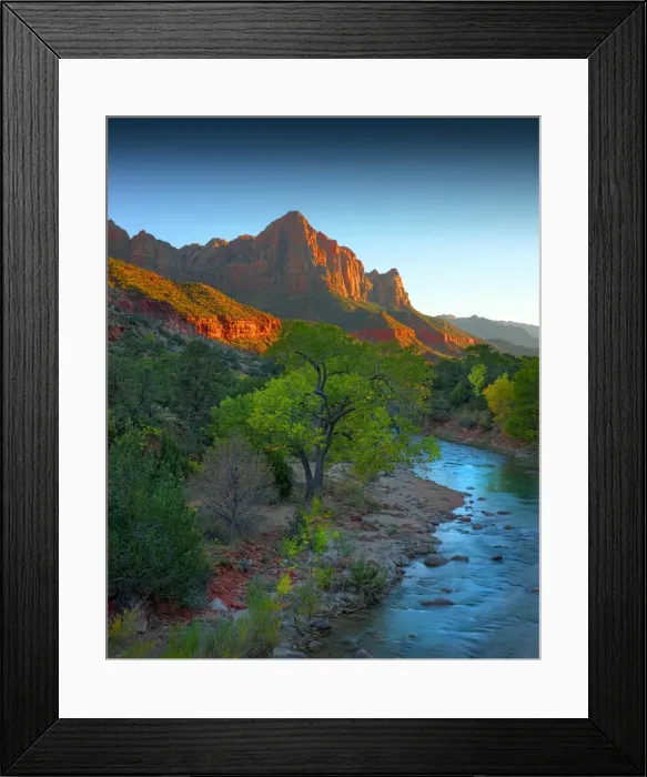 Framed Print : Virgin River Zion national Park in south western United States