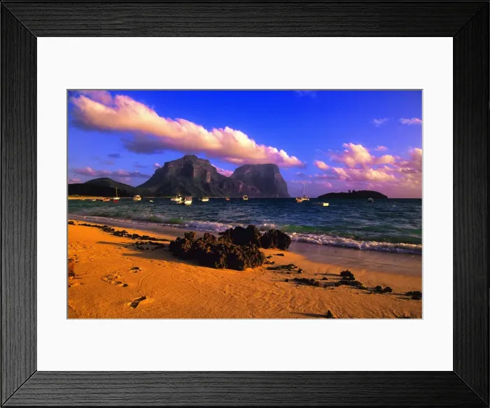 Framed Print : Lord Howe Island, majestic and scenically wonderful, is part of New South Wales, Australia