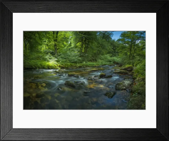 Framed Print : Dart River Devon moors, England