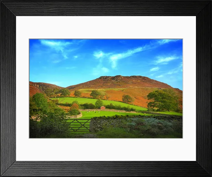Framed Print : A country view near Ashness Bridge, Lakes district, Cumbria England