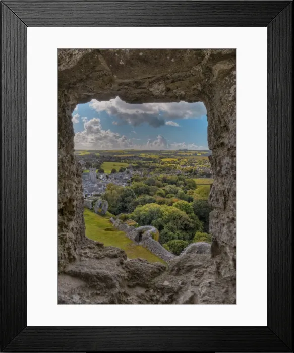 Framed Print : A countryside view near Corfe Castle, Isle of Purbeck, Dorset, England Framed Print : A countryside view near Corfe Castle, Isle of Purbeck, Dorset, England