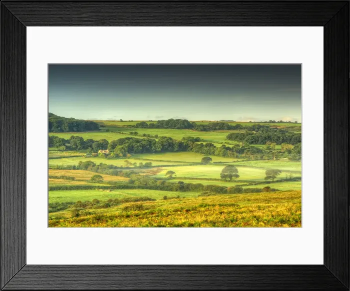 Framed Print : A countryside view near Corfe Castle, Isle of Purbeck, Dorset, England Framed Print : A countryside view near Corfe Castle, Isle of Purbeck, Dorset, England