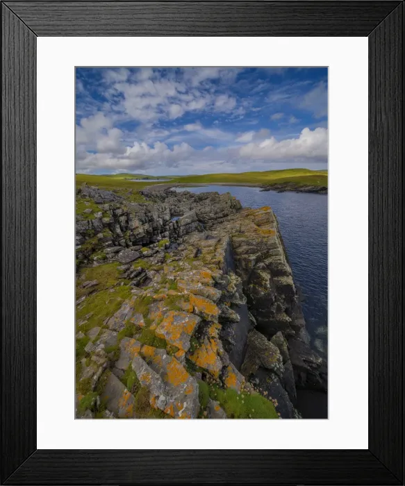 Framed Print : The coastline on Mousa, one of the smaller Islands in the Shetlands group, Scotland, United Kingdom Framed Print : The coastline on Mousa, one of the smaller Islands in the Shetlands group, Scotland, United Kingdom