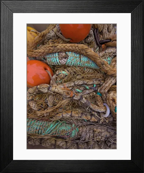 Framed Print : Fishing ropes and equipment, Shetland Islands, Scotland Framed Print : Fishing ropes and equipment, Shetland Islands, Scotland