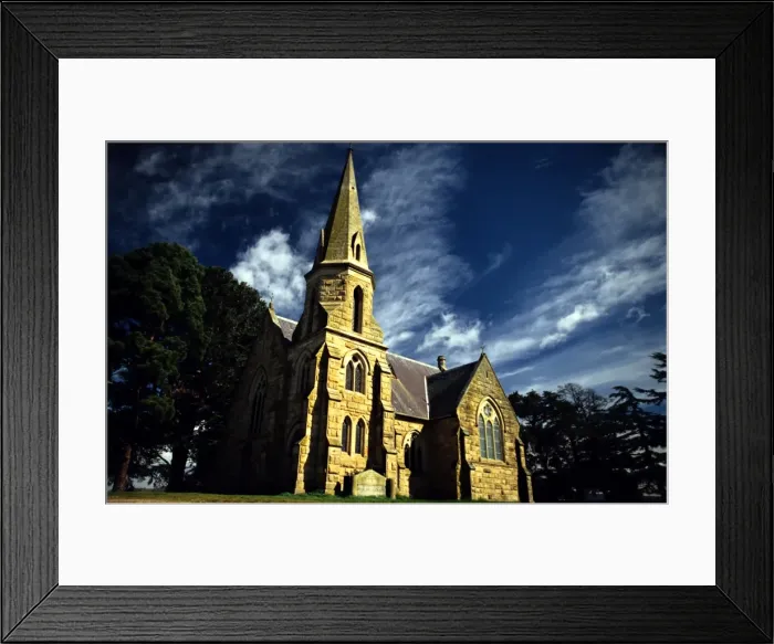 Framed Print : Historic church at Ross, Central Tasmania, Australia Framed Print : Historic church at Ross, Central Tasmania, Australia