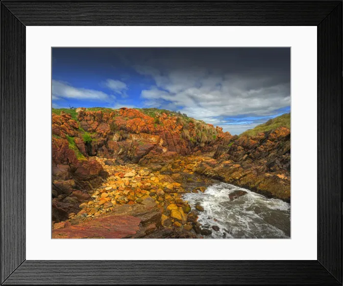 Framed Print : A coastal scene in the Tarkine Wilderness, West coastline of Tasmania, Australia Framed Print : A coastal scene in the Tarkine Wilderness, West coastline of Tasmania, Australia
