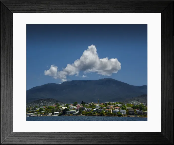 Framed Print : Cloud formation over Mount Wellington, Hobart, Tasmania, Australia