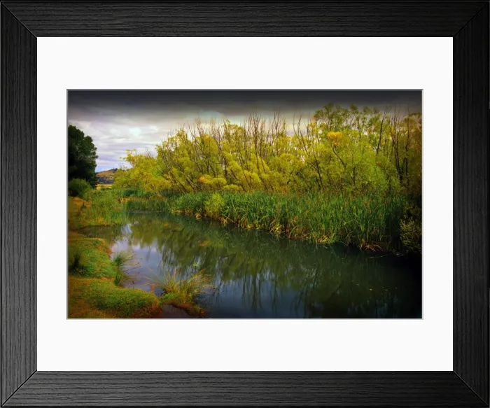 Framed Print : Coal river reflections, Richmond, southern Tasmania, Australia Framed Print : Coal river reflections, Richmond, southern Tasmania, Australia