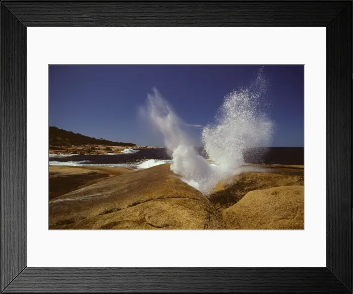 Framed Print : Blowhole at Bicheno, East coastline of Tasmania, Australia Framed Print : Blowhole at Bicheno, East coastline of Tasmania, Australia