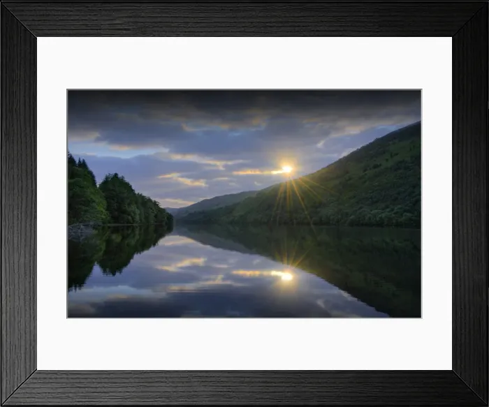 Framed Print : The first light of dawn on the Fillan River, highlands of Scotland