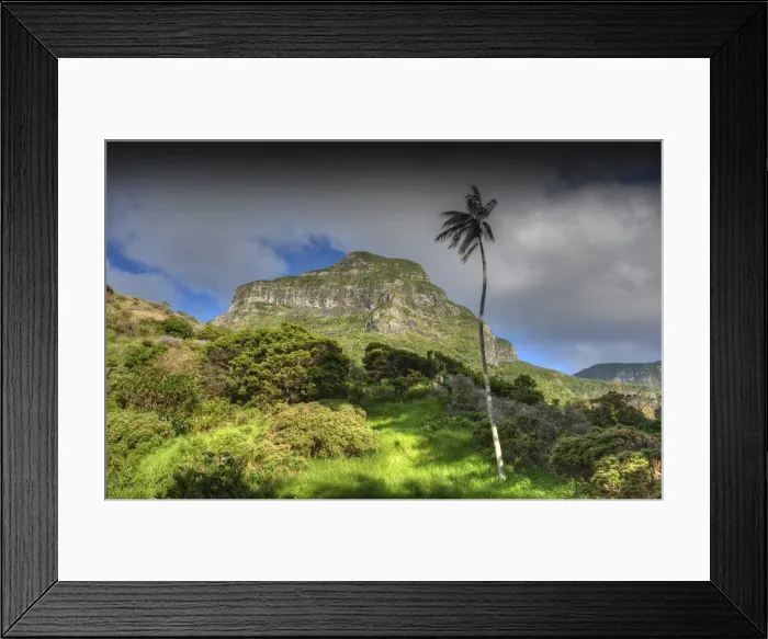 Framed Print : Scenically beautiful and a world heritage designated location, Lord Howe Island lies between the South Pacific ocean and the Tasman sea off the coast of New South Wales, Australia Framed Print : Scenically beautiful and a world heritage designated location, Lord Howe Island lies between the South Pacific ocean and the Tasman sea off the coast of New South Wales, Australia