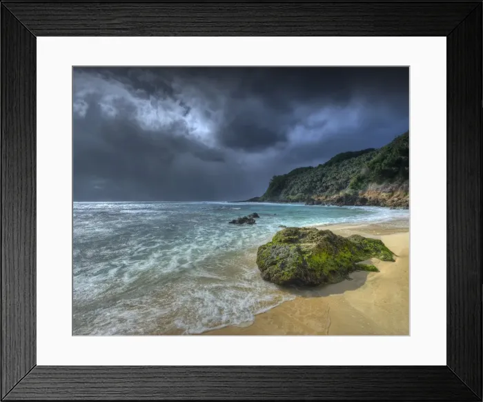 Framed Print : Scenically beautiful and a world heritage designated location, Lord Howe Island lies between the South Pacific ocean and the Tasman sea off the coast of New South Wales, Australia