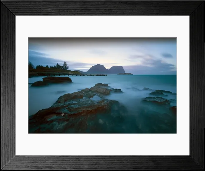Framed Print : Scenically beautiful and a world heritage designated location, Lord Howe Island lies between the South Pacific ocean and the Tasman sea off the coast of New South Wales, Australia