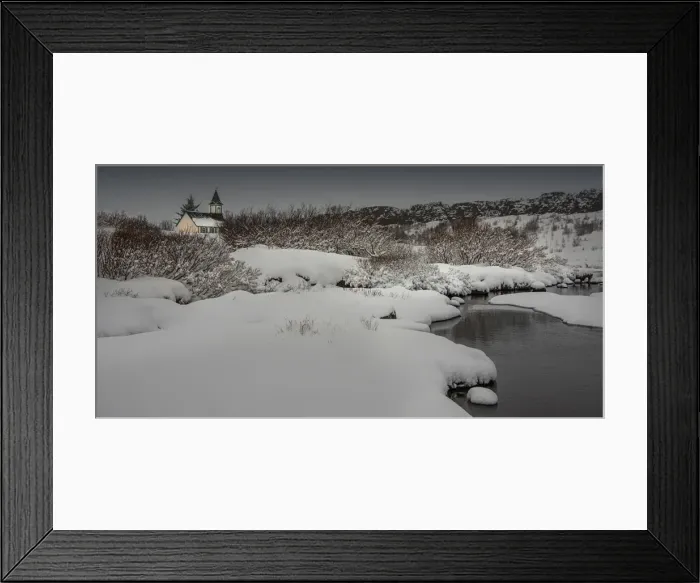 Framed Print : A winter scene at Pingvellir, Central Iceland Framed Print : A winter scene at Pingvellir, Central Iceland
