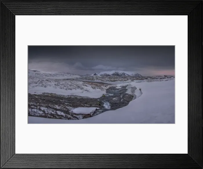 Framed Print : A winter landscape at Grundarfjorour, Iceland