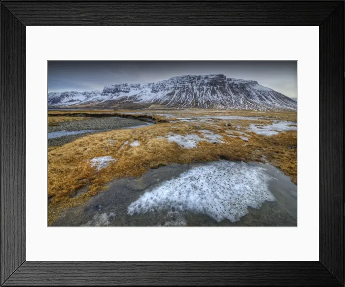 Framed Print : Winter Scenery at Snaefellsvegur, Iceland Framed Print : Winter Scenery at Snaefellsvegur, Iceland