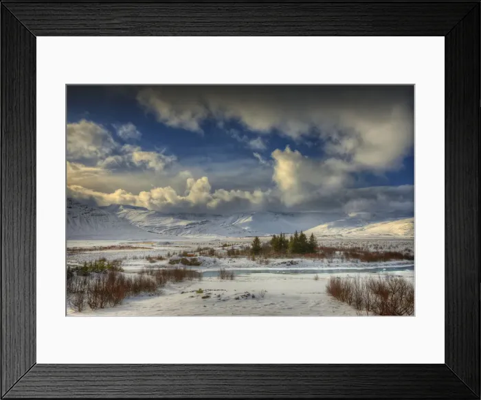 Framed Print : A winter Landscape in Central Iceland Framed Print : A winter Landscape in Central Iceland