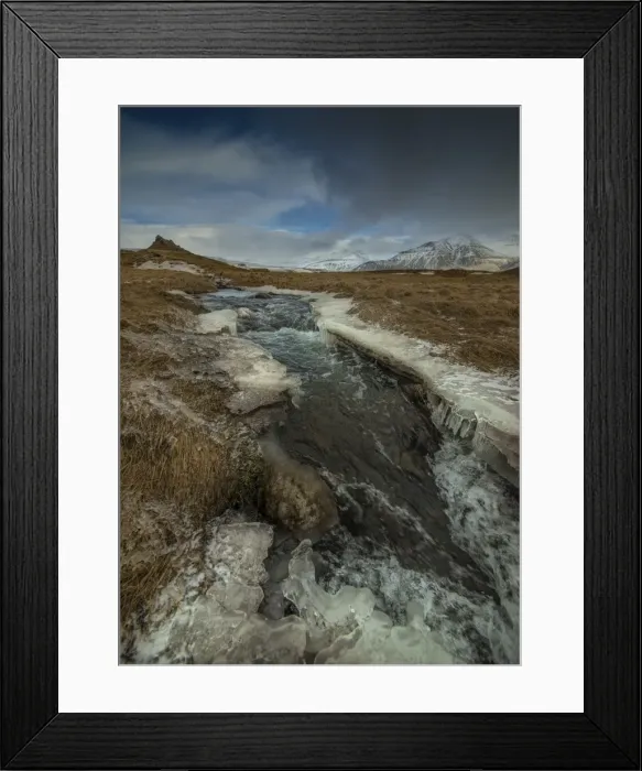 Framed Print : Winter Scenery at Snaefellsvegur, Iceland Framed Print : Winter Scenery at Snaefellsvegur, Iceland