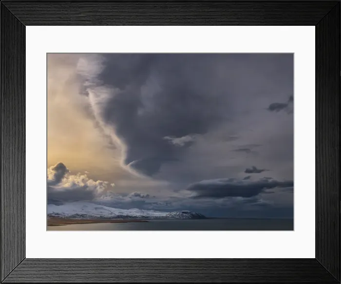 Framed Print : Storm clouds gather over SnAŠfellsnes peninsular, Western Iceland Framed Print : Storm clouds gather over SnAŠfellsnes peninsular, Western Iceland