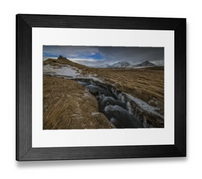Framed Print : Winter Scenery at Snaefellsvegur, Iceland Framed Print : Winter Scenery at Snaefellsvegur, Iceland