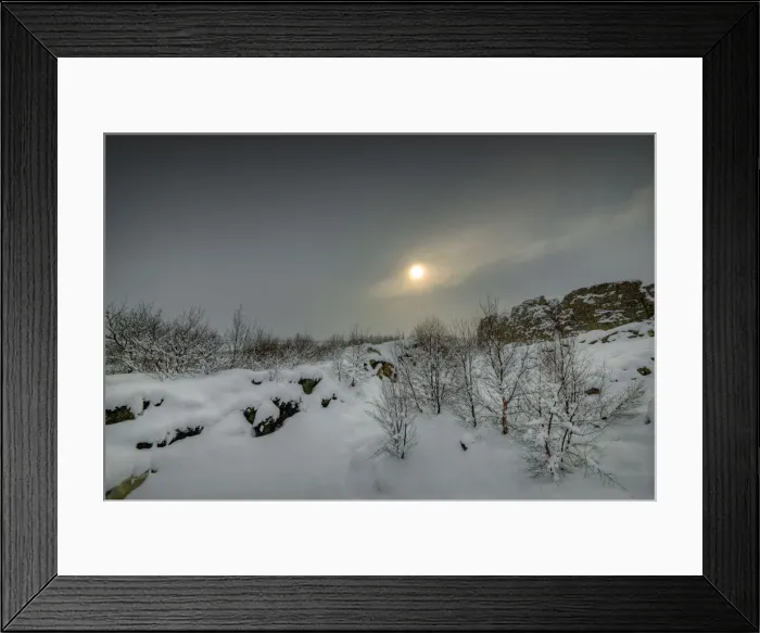 Framed Print : A winter scene at Pingvellir, Central Iceland