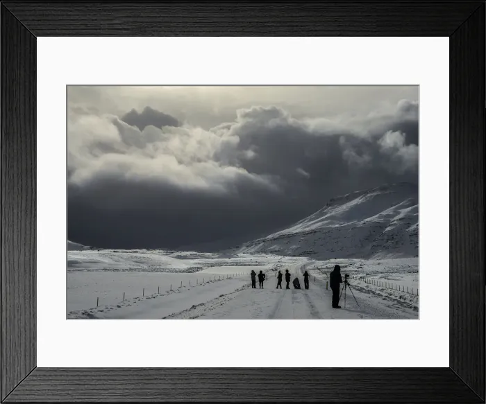 Framed Print : Photographing an approaching winter storm in Central Iceland Framed Print : Photographing an approaching winter storm in Central Iceland