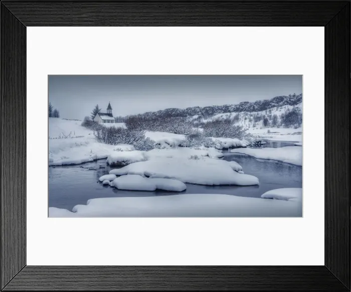Framed Print : A winter scene at Pingvellir, Central Iceland Framed Print : A winter scene at Pingvellir, Central Iceland