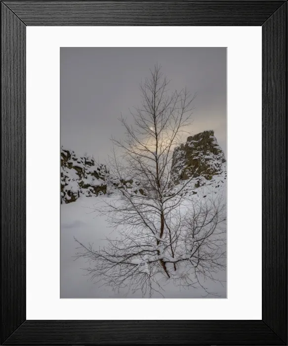 Framed Print : A winter scene at Pingvellir, Central Iceland