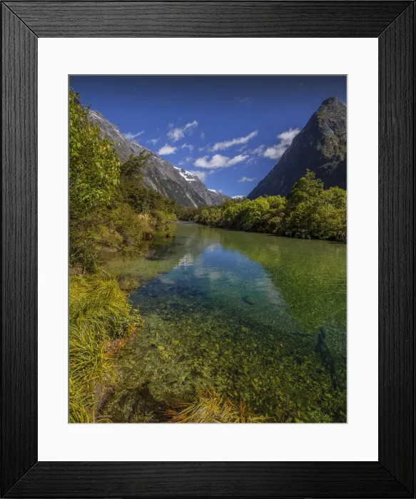 Framed Print : The Milford Track and Clinton River Valley in the South Island of New Zealand Framed Print : The Milford Track and Clinton River Valley in the South Island of New Zealand