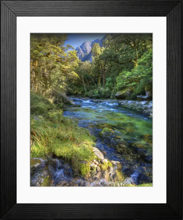 Framed Print : The Milford Track and Clinton River Valley in the South Island of New Zealand Framed Print : The Milford Track and Clinton River Valley in the South Island of New Zealand