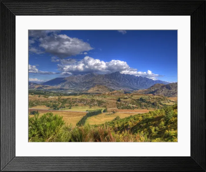 Framed Print : View to the Cardrona Valley, near Queenstown, South Island of New Zealand Framed Print : View to the Cardrona Valley, near Queenstown, South Island of New Zealand