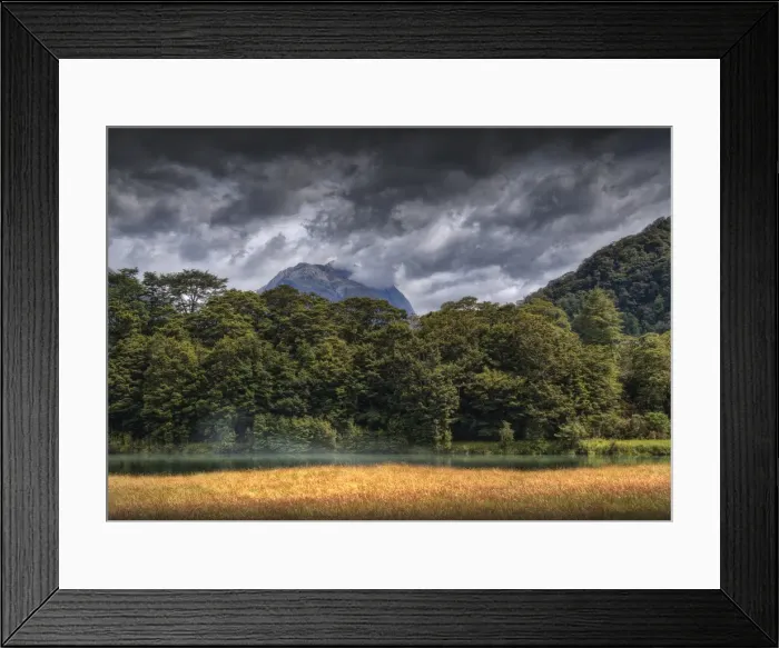 Framed Print : The Milford Track and Clinton River Valley in the South Island of New Zealand Framed Print : The Milford Track and Clinton River Valley in the South Island of New Zealand
