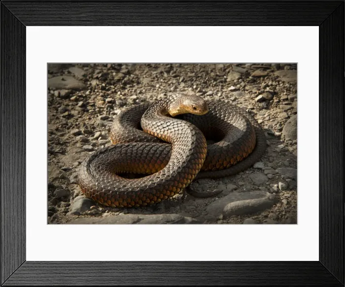 Framed Print : Copperhead snake, (Austrelaps superbus) King Island, Bass Strait, Tasmania Framed Print : Copperhead snake, (Austrelaps superbus) King Island, Bass Strait, Tasmania