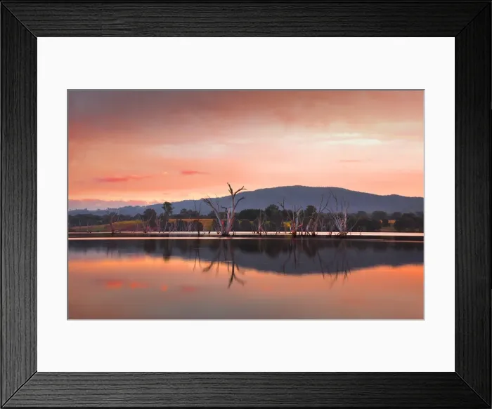Framed Print : Autumn dusk at Lake Nillahcootie, Central Victoria Framed Print : Autumn dusk at Lake Nillahcootie, Central Victoria