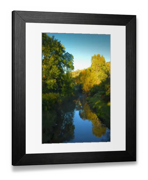 Framed Print : Autumn reflections near Mount Beauty in Central Victoria