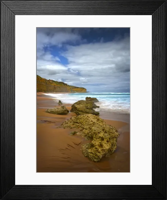 Framed Print : The beach near Gibsons steps, Port Campbell National park, Victoria