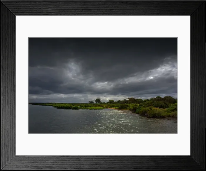 Framed Print : Storm coming through the wetlands at Barwon river estuary, Victoria Framed Print : Storm coming through the wetlands at Barwon river estuary, Victoria