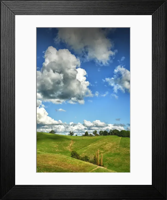 Framed Print : Cloud formations over a rural property near Fish Creek, South Gippsland, Victoria Framed Print : Cloud formations over a rural property near Fish Creek, South Gippsland, Victoria