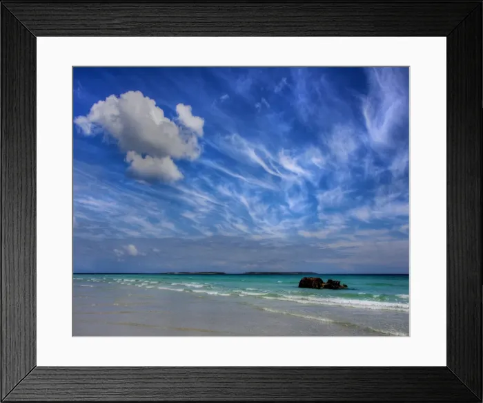Framed Print : Cloudscape on Yellow rock Beach, West coast of King Island, Bass Strait, Tasmania