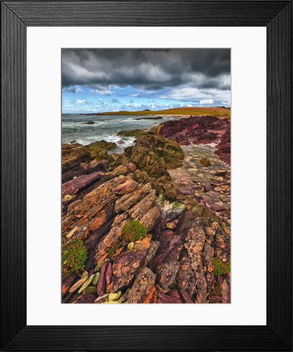 Framed Print : City of Melbourne Bay, named after a shipwreck, is a beautiful small cove on the Eastern coastline of King Island, Bass Strait, Tasmania Framed Print : City of Melbourne Bay, named after a shipwreck, is a beautiful small cove on the Eastern coastline of King Island, Bass Strait, Tasmania