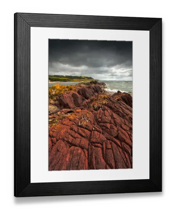 Framed Print : City of Melbourne Bay, named after a shipwreck, is a beautiful small cove on the Eastern coastline of King Island, Bass Strait, Tasmania